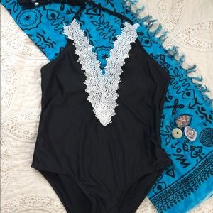 One-piece Swimsuit // Crochet detail